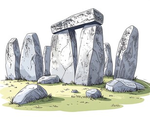 Stone circle illustration