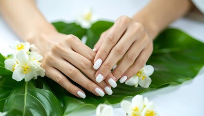 Elegant manicured hands