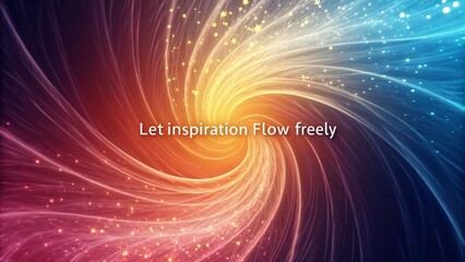 Abstract vortex of light and color representing energy flow