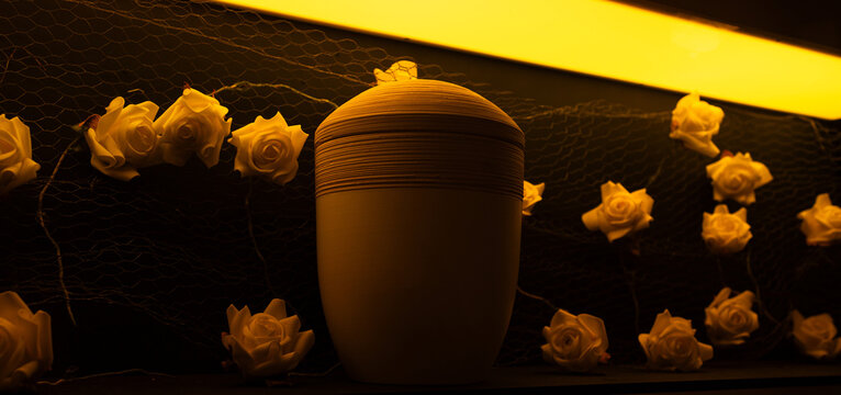 an urn on display panorama