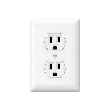 North American standard grounded electrical wall outlet
