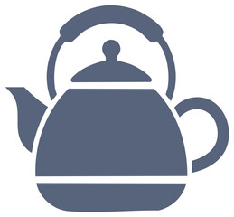 Obraz premium Simple flat icon of a classic stovetop kettle for tea and hot water