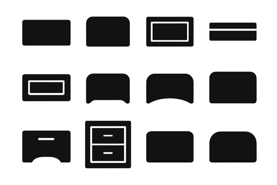 Arc bar edge shape unit modern slab icon vector icons ridge drawer