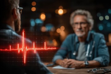 Session with AI monitoring health data and vitals from patients