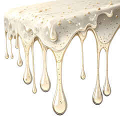 Dripping honey on white surface