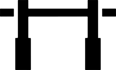 Symmetrical Gym Weight Machine Silhouette Vector Design