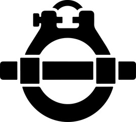 Symmetrical Gym Weight Machine Silhouette Vector Design