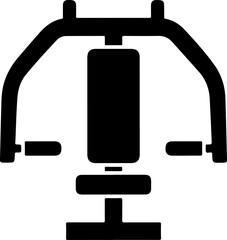 Symmetrical Gym Weight Machine Silhouette Vector Design