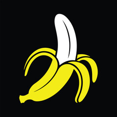 A peeled banana vector image