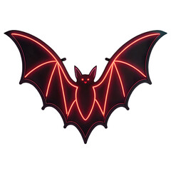 Illuminated bat in flight