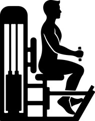Gym Icon Vector Bundle &ndash; Fitness Exercise Machine Silhouette SVG Set