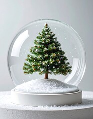 Snow globe Christmas tree