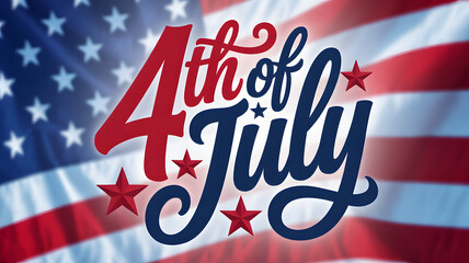 Celebrate independence day with patriotic symbols and the american flag on the fourth of july