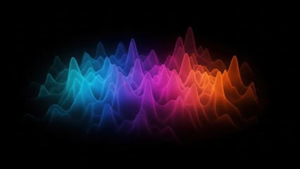 Abstract colorful waveform background with vibrant hues of blue pink orange and purple