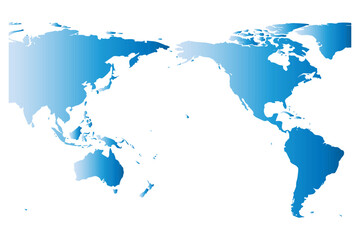 blue world map,
World Map Centered on Japan &ndash; Green Design