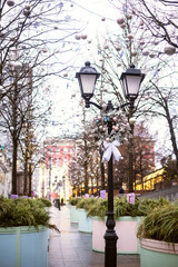 Christmas decorated streets of Moscow

