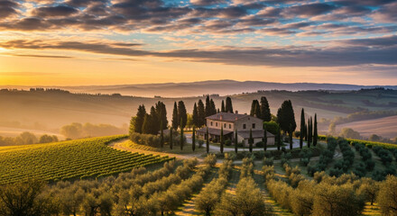 Tuscan Sunrise Landscape