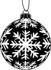 Obraz premium Vector Illustration of a Christmas Ornament Ball with Winter Design, Christmas Ornament Vector Illustration, Festive Holiday Ornament Ball, Winter Design Christmas Ball Graphic