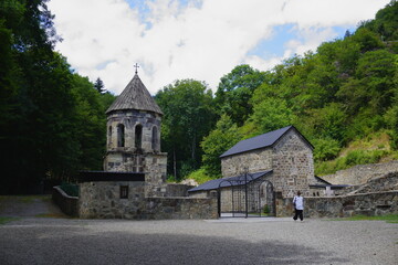 Georgia, Borjomi, August 13, 2025. View of the green monastery.