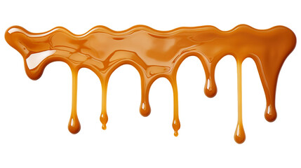 Melted caramel dripping isolated on transparent background Remove png, Clipping Path, pen tool 