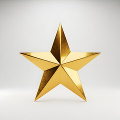 Fototapeta premium Brilliant Golden Star: Iconic Symbol of Festive Holiday Celebration