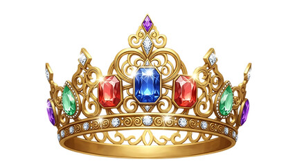 Ornate royal crown with precious stones