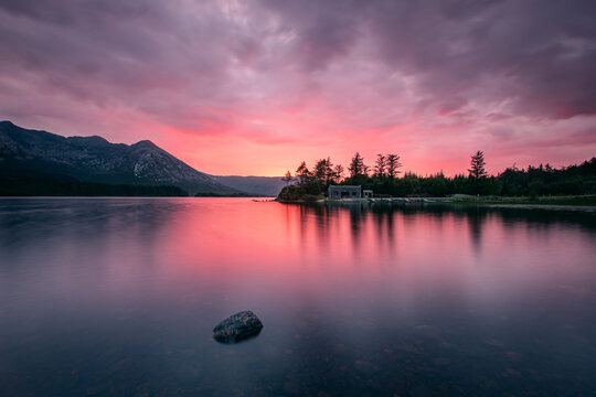 Lough Inagh Point at Sunset, Connemara, Galway, Ireland