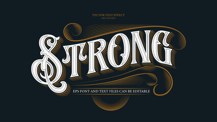 Victorian text effect. strong editable text effect