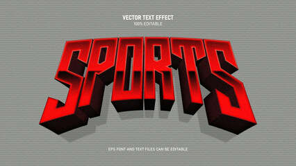 Sports  Retro vintage text effect style