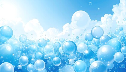 Bubbles in a blue sky