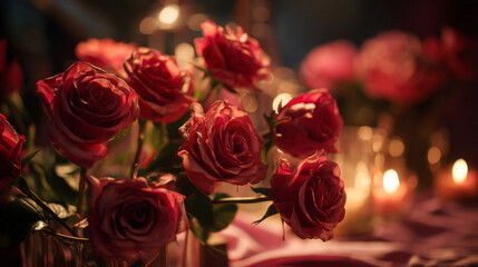 Obraz premium Roses by Candlelight