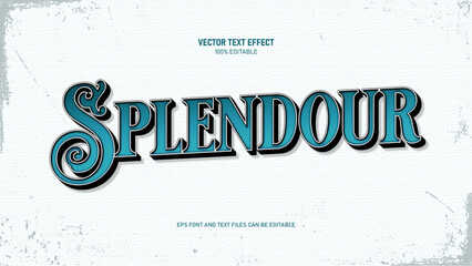 Retro vintage text effect style