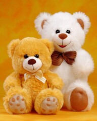 Playful Teddy Bear Duo Portrait