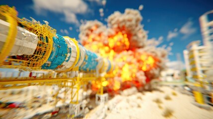 Explosion occurs at testing facility during rocket launch preparation