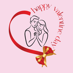 a graphic design template for a Valentine's Day card featuring the text "happy Valentine day"
