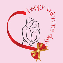 a graphic design template for a Valentine's Day card featuring the text "happy Valentine day"