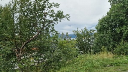 Fototapeta premium roadtrip through scandinavia, rain, lakes, forests