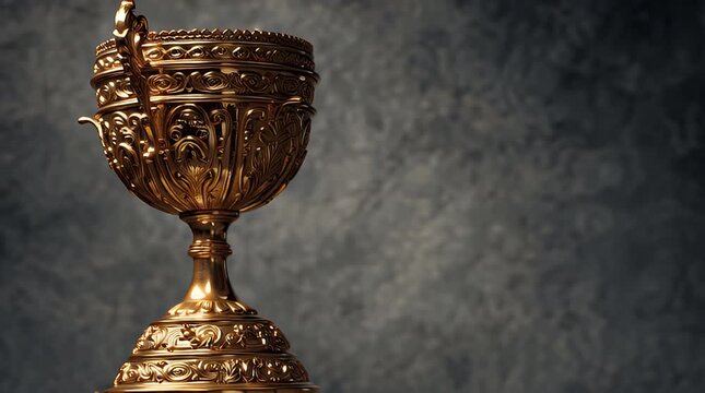 Ornate golden chalice with intricate patterns