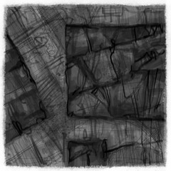 Abstract image for printing. Picture for modern interiors. The picture is painted by hand on a tablet. © neurostructure