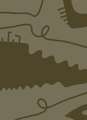 Abstract image for printing. Picture for modern interiors. The picture is painted by hand on a tablet. © neurostructure