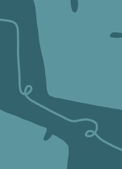 Abstract image for printing. Picture for modern interiors. The picture is painted by hand on a tablet. © neurostructure