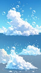 Clouds over water