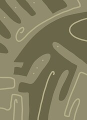 Abstract image for printing. Picture for modern interiors. The picture is painted by hand on a tablet. © neurostructure