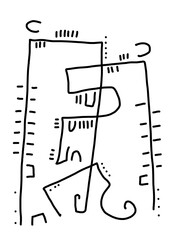 Abstract image for printing. Picture for modern interiors. The picture is painted by hand on a tablet. © neurostructure