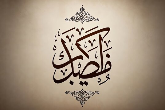 Elegant arabic calligraphy artwork featuring the blessed name of fatima al-zahra on a warm background