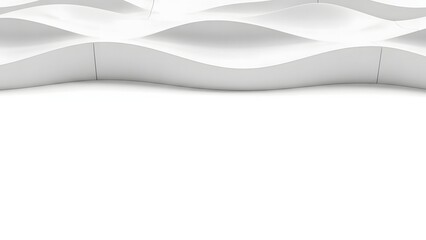 A close up view of a white wavy textured surface likely a modern architectural ceiling detail