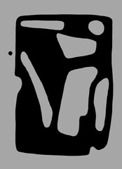 Abstract image for printing. Picture for modern interiors. The picture is painted by hand on a tablet. © neurostructure