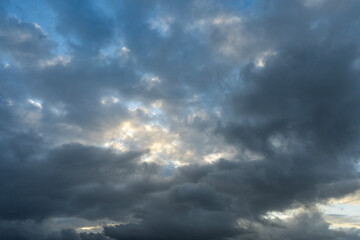 Obraz premium Sunset background. Beautiful sky with colorful clouds. 