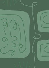 Abstract image for printing. Picture for modern interiors. The picture is painted by hand on a tablet.