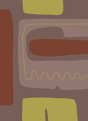 Abstract image for printing. Picture for modern interiors. The picture is painted by hand on a tablet.